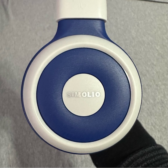 SIMOLIO Blue/Gray Foldable Over-Ear Bluetooth Wireless/Wired Kid Headphones - Picture 6 of 8
